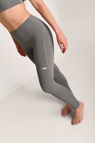 Wygodne legginsy damskie z przeszyciami ActiveGlow szare