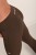 Legginsy damskie z przeszyciami ActiveGlow brązowe - podkreślające kształt pośladków