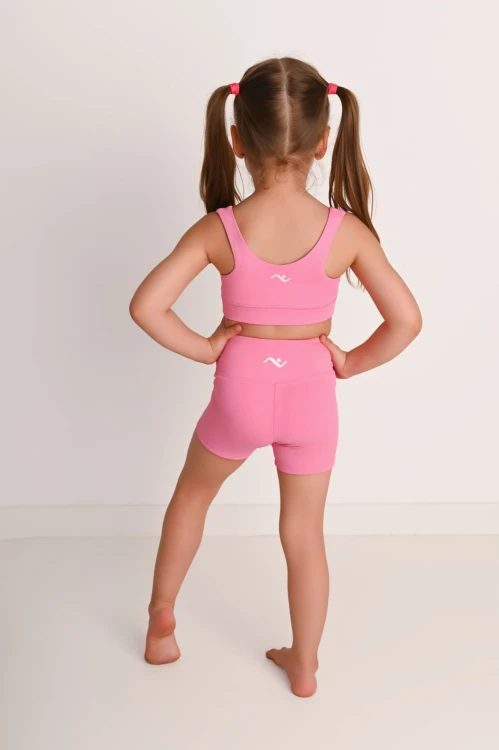 Wygodne różowe szorty dziewczęce Natelly