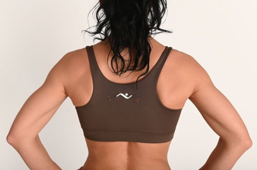 Wygodny brązowy top damski ActiveGlow Natelly