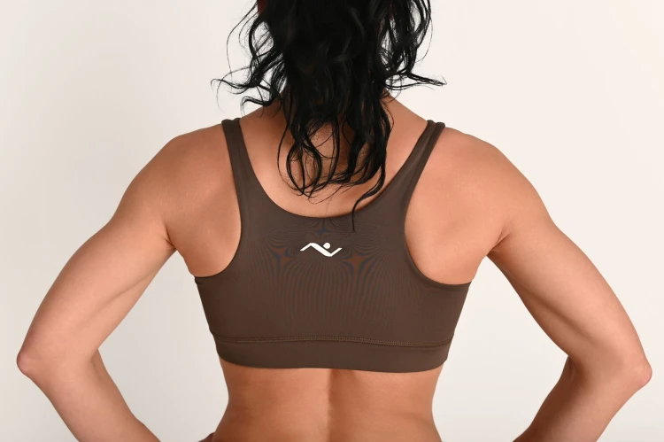 Wygodny brązowy top damski ActiveGlow Natelly