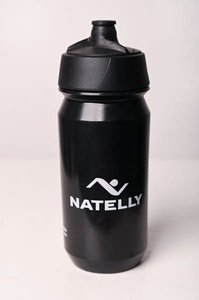 Bidon sportowy NATELLY BIO by Tacx - czarny z logo Natelly