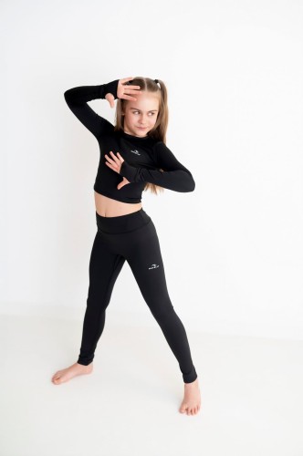 Legginsy dla dziewczynki Horizon czarne