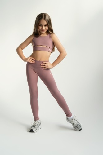 Top dziewczęcy Lumina brudny róż