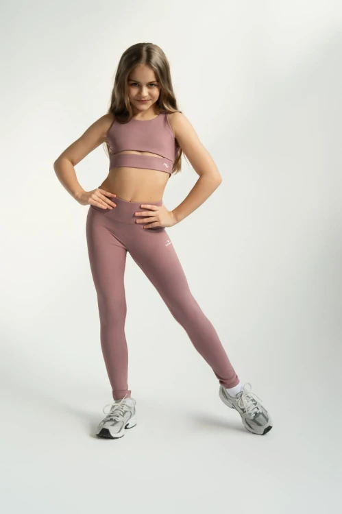 Top dziewczęcy Lumina brudny róż