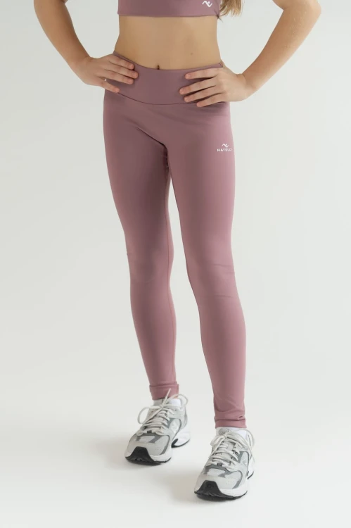 Legginsy dla dziewczynki Horizon brudny róż - przód