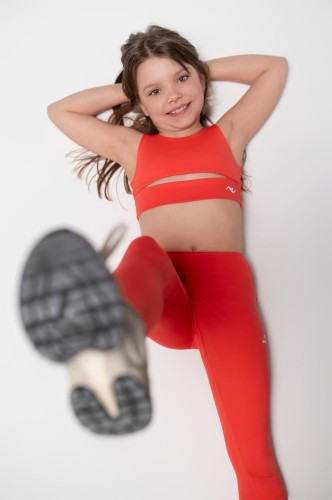 Top dziewczęcy Lumina czerwony