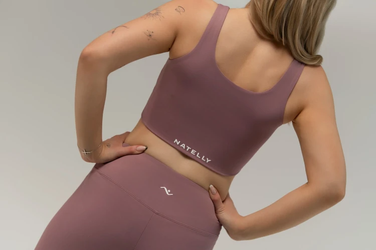 Top damski Lumina brudny róż - tył