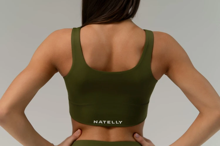 Top dziewczęcy Lumina zielony - tył