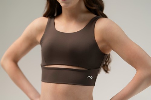 Top damski Lumina brązowy - przód