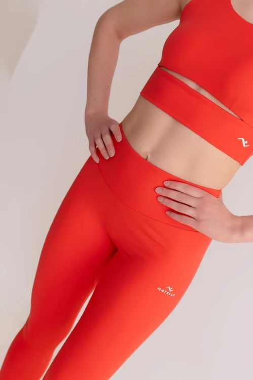 Legginsy damskie Horizon czerwone - przód