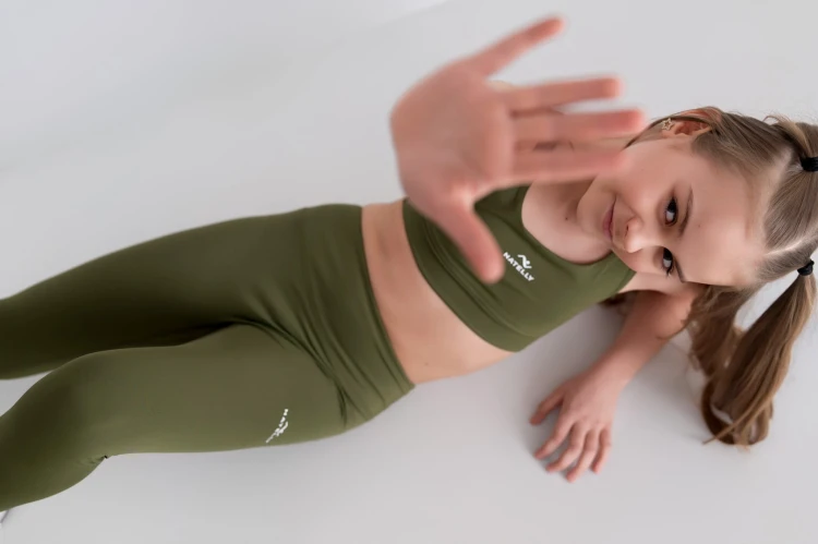 Legginsy dziewczęce Horizon zielony