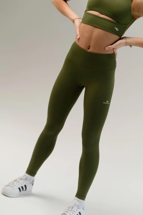 Legginsy damskie Horizon zielone - przód