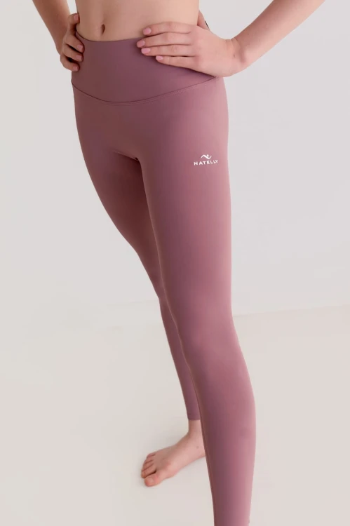 Legginsy damskie Horizon brudny róż - przód