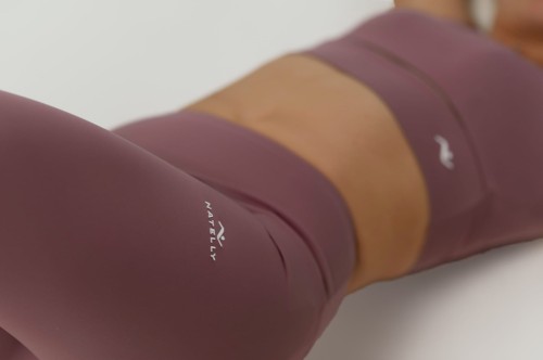 Legginsy damskie Horizon brudny róż - bok