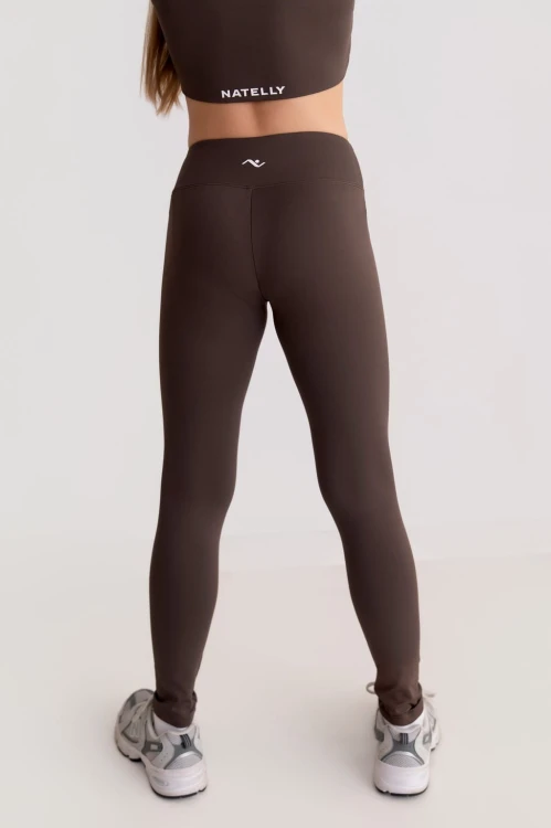 Legginsy dla dziewczynki Horizon brązowy - tył