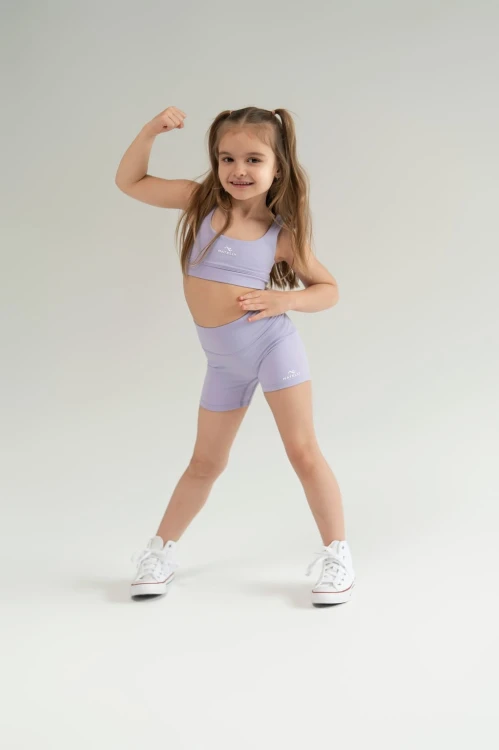 Top sportowy dziewczęcy ActiveGlow jasny fiolet