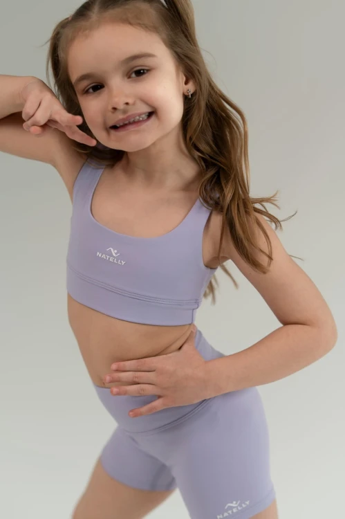 Top sportowy dla dziewczynki ActiveGlow jasny fiolet