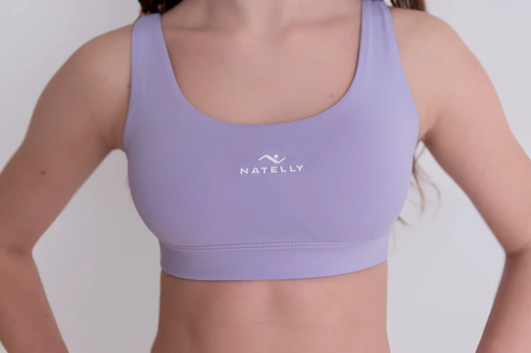 Top sportowy damski ActiveGlow jasny fiolet - przód