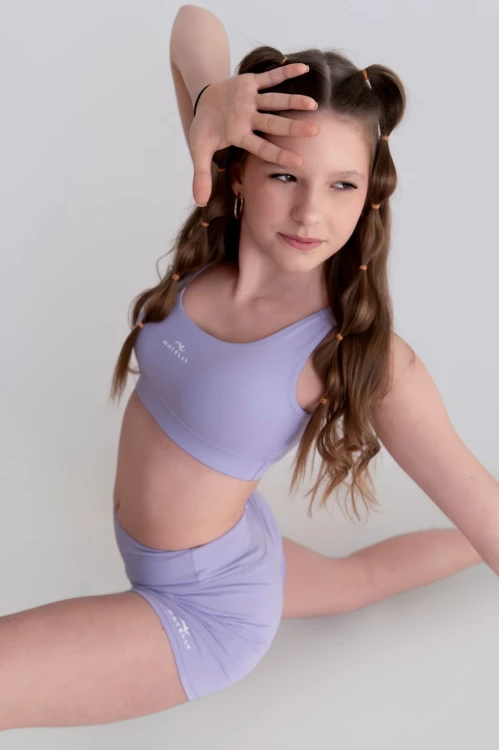Top sportowy damski ActiveGlow jasny fiolet