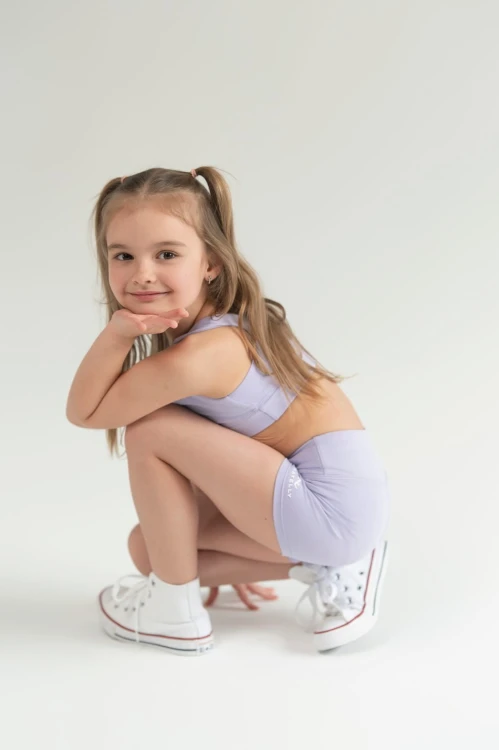 Szorty dla dziewczynki ActiveGlow jasny fiolet - bok