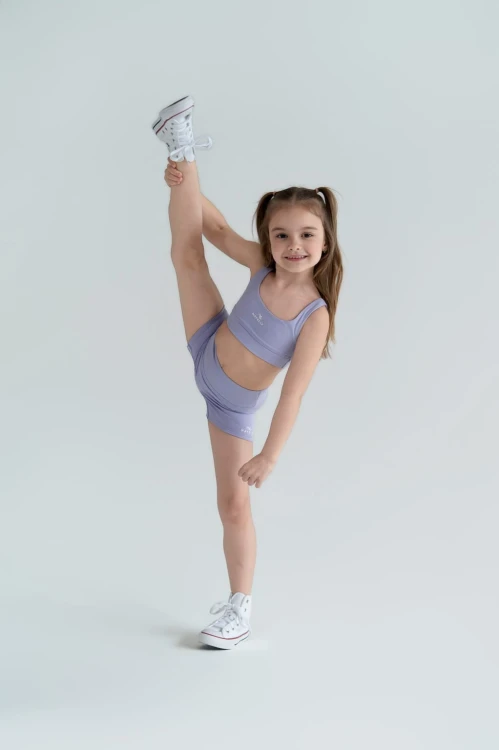 Szorty sportowe dla dziewczynki ActiveGlow jasny fiolet