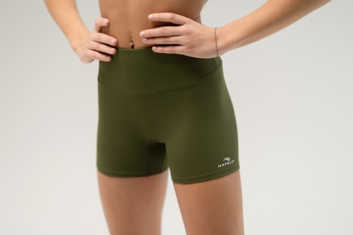 Szorty damskie ActiveGlow zielone - przód