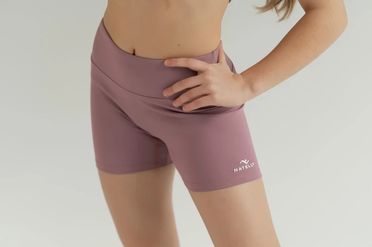 Szorty dla dziewczynki ActiveGlow brudny róż - przód