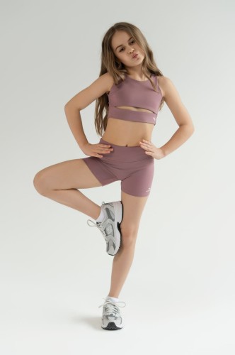 Szorty dziewczęce ActiveGlow brudny róż