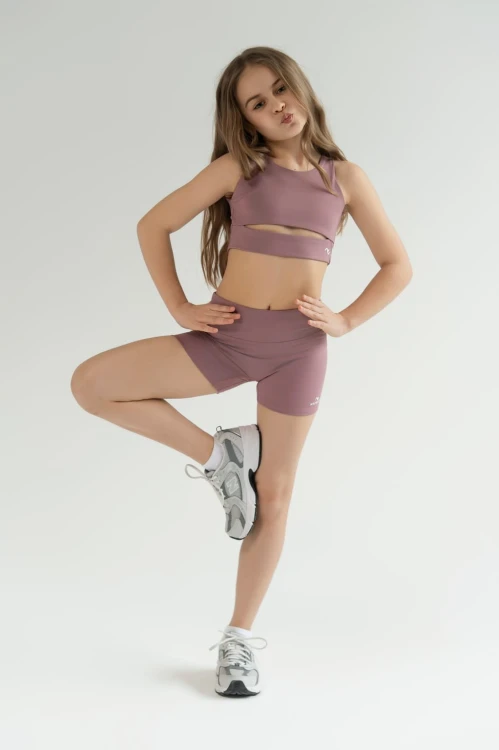 Szorty dziewczęce ActiveGlow brudny róż