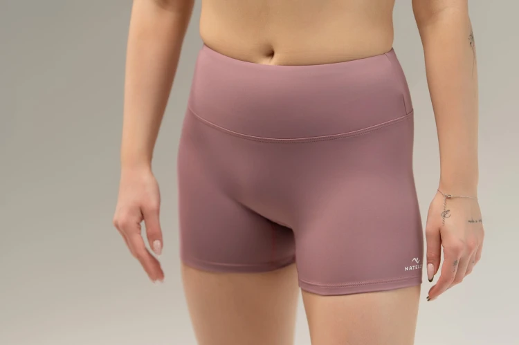 Szorty damskie ActiveGlow brudny róż - przód