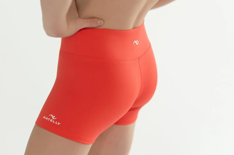 Szorty dziewczęce ActiveGlow czerwone - bok