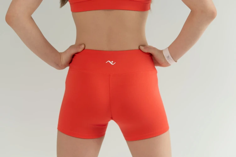 Szorty dziewczęce ActiveGlow czerwone - tył