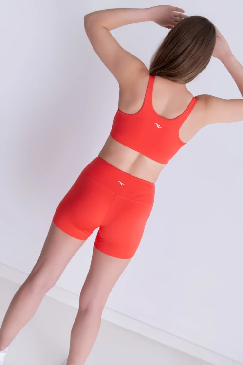 Szorty dla kobiet ActiveGlow czerwone - tył